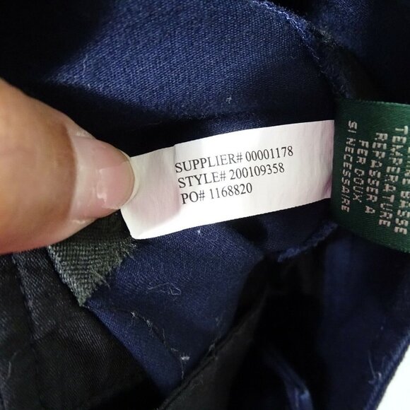 Lauren Ralph Lauren Capri Cropped Pants Women Size 8 Blue Pockets FLAW - Picture 7 of 8